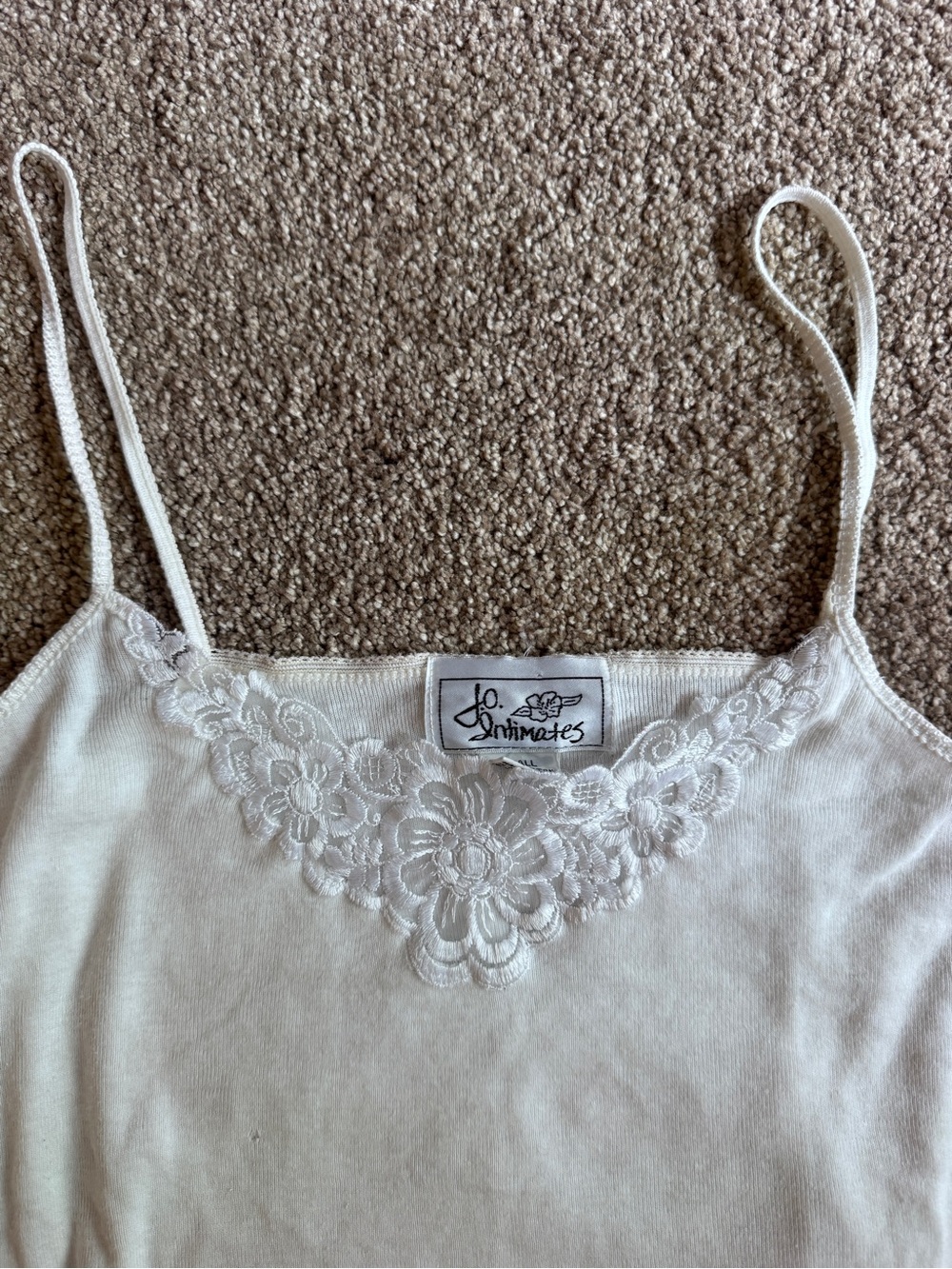 White Lace-Trim Vintage Intimate Camisole